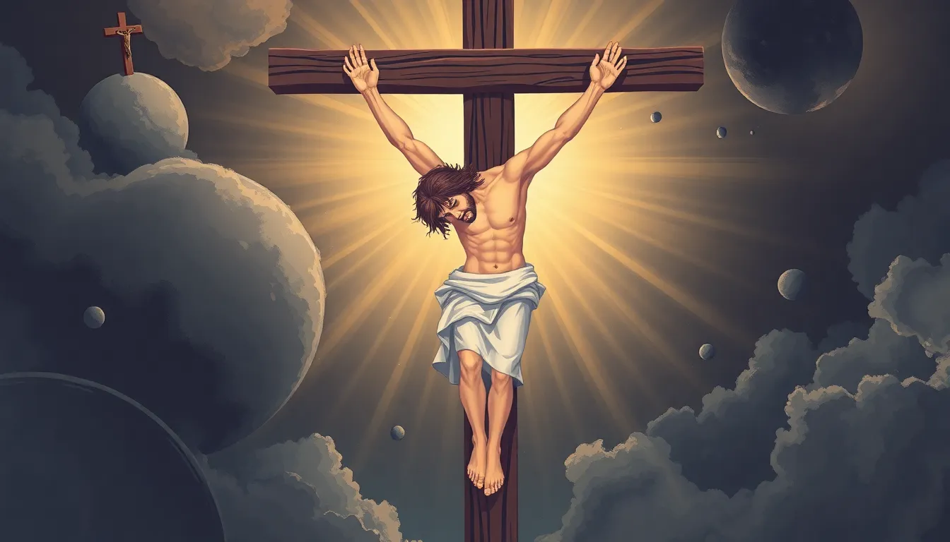 La Crucifixión de Jesús: El Glorioso Sacrificio Redentor 1 Crucifixión de Jesús – Ilustración Artística Profesional