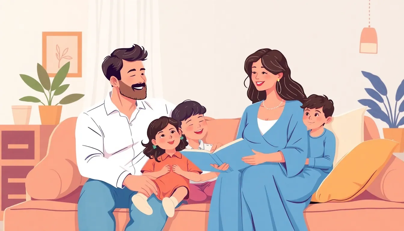 Familia Cristiana Bendecida: La Perspectiva Bíblica para un Hogar que Honra a Dios 1 Familia Cristiana Orando – Ilustración Artística Profesional