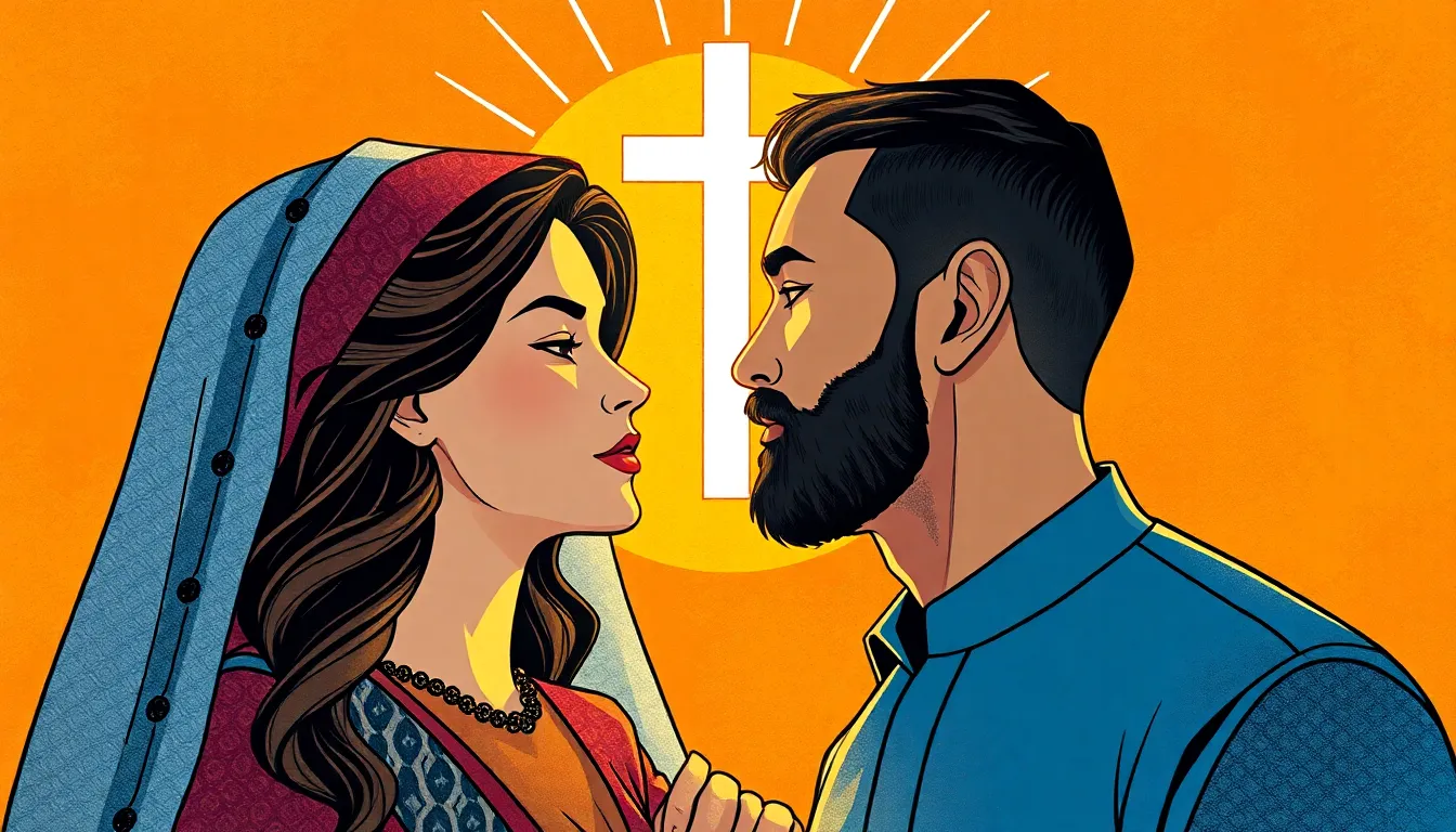 Pareja Cristiana – Ilustración Artística Profesional
