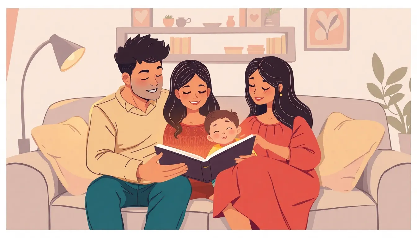 La Lectura Bíblica Familiar: Un Compromiso Edificante para la Fe y la Unión del Hogar 1 Lectura Bíblica Familiar – Ilustración Artística Profesional