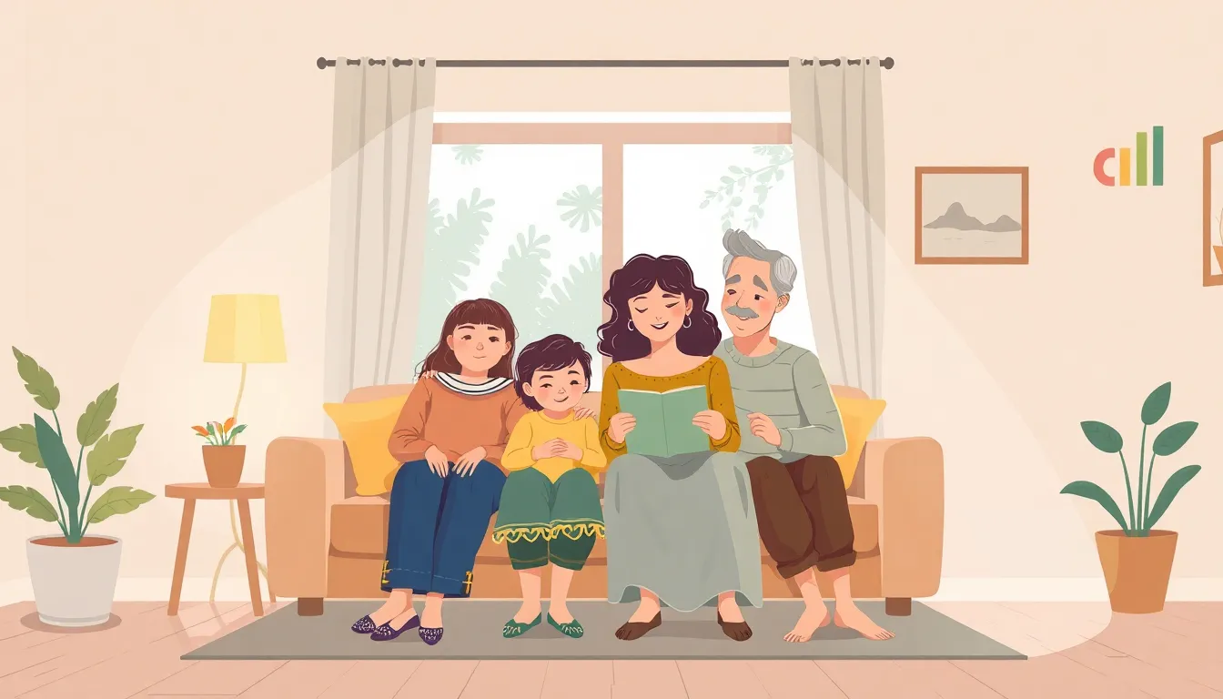 Oración Familiar – Ilustración Artística Profesional