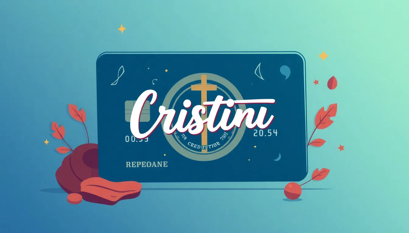 Tarjeta Crédito Cristiana – Ilustración Artística Profesional