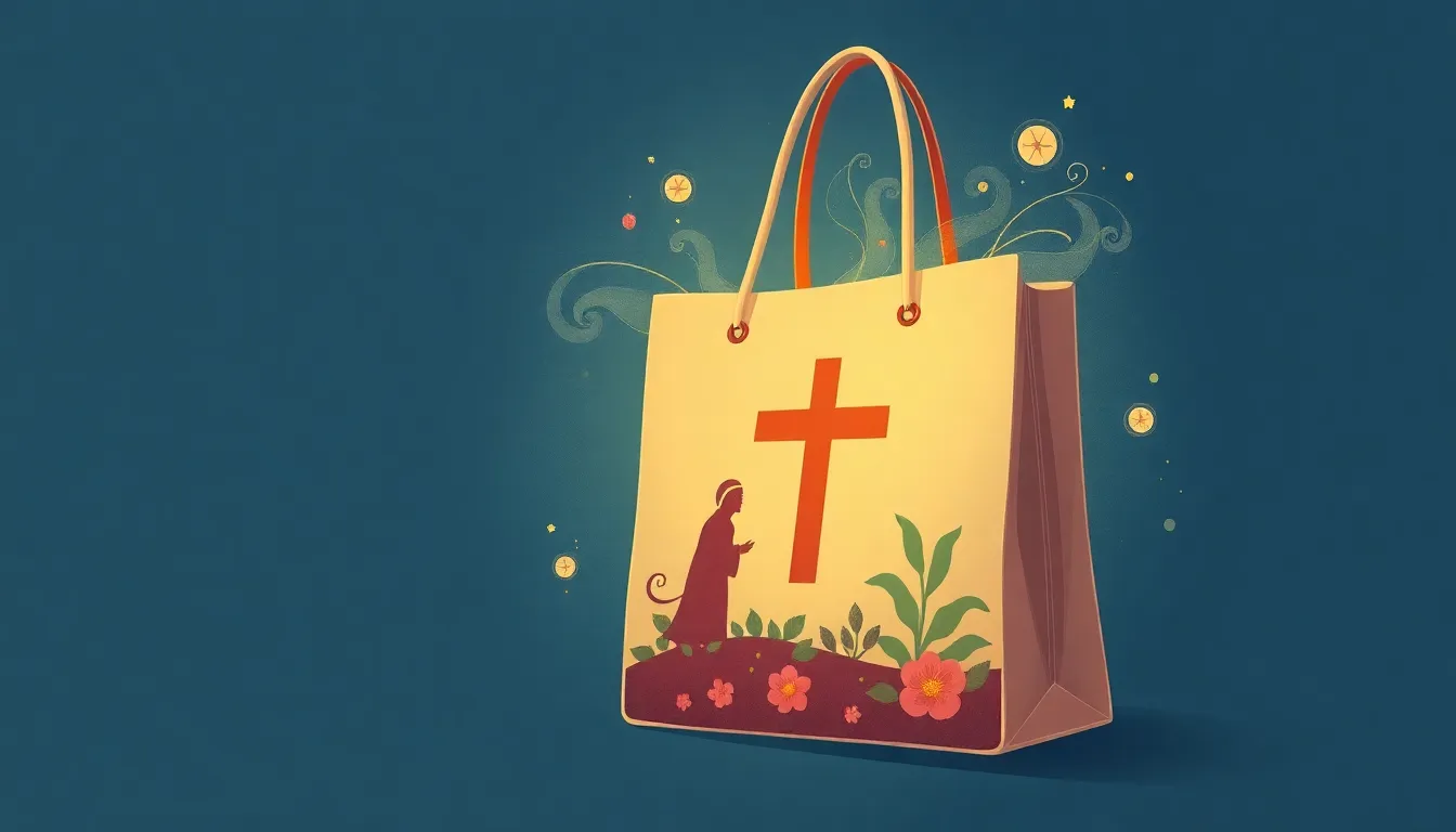 Bolsa Cristiana – Ilustración Artística Profesional