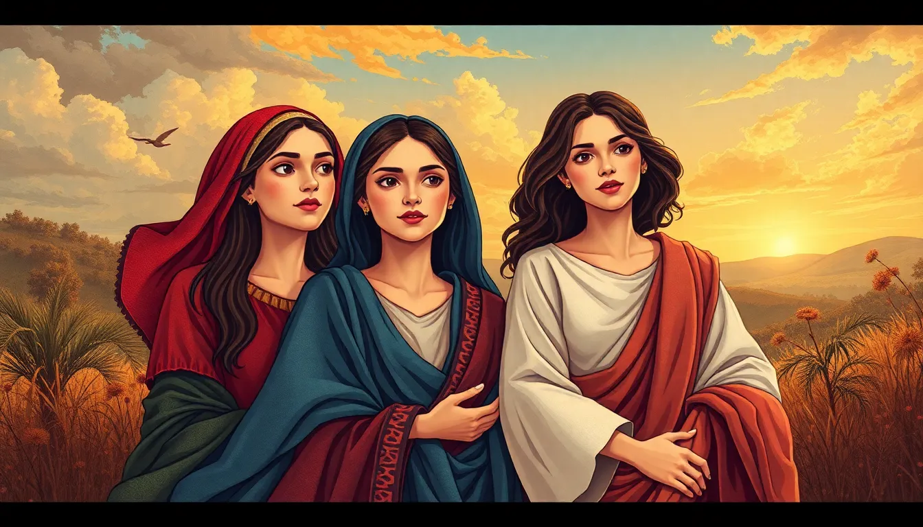Mujeres de la Biblia: Un Legado Transformador de Fe y Valentía Inquebrantable 1 Mujeres de la Biblia – Ilustración Artística Profesional