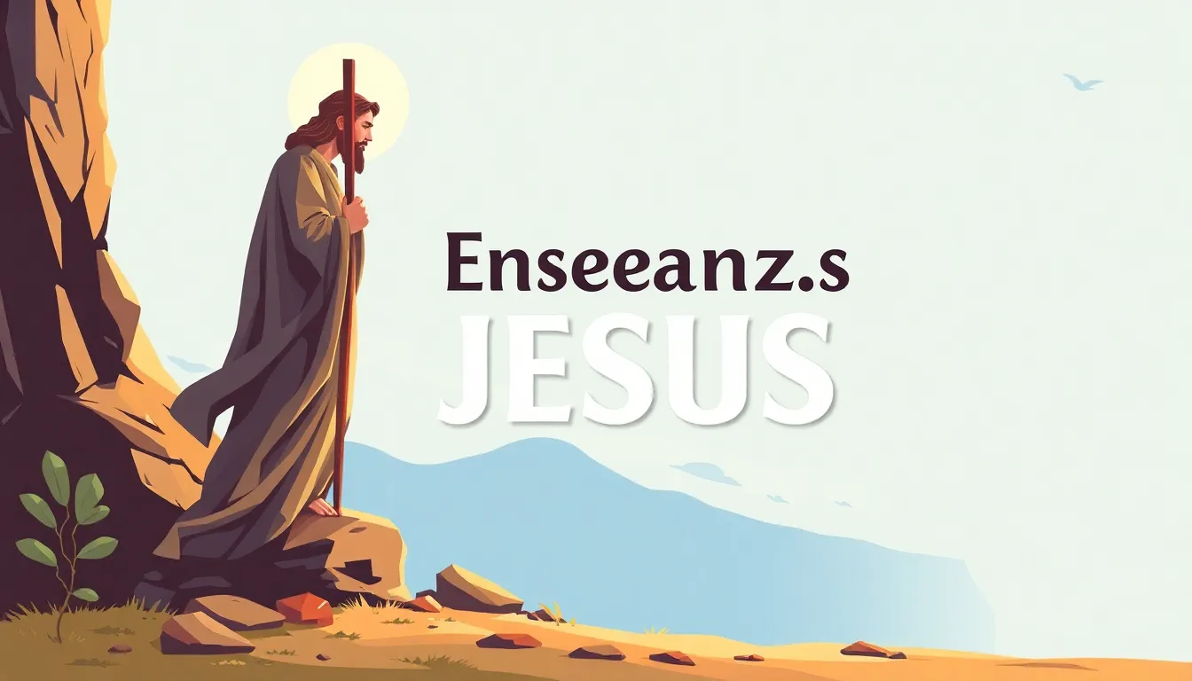 El Poder Transformador de las Enseñanzas de Jesús: Fundamentos Bíblicos para una Vida Plena 2 Enseñanzas de Jesús – Diseño Visual Innovador