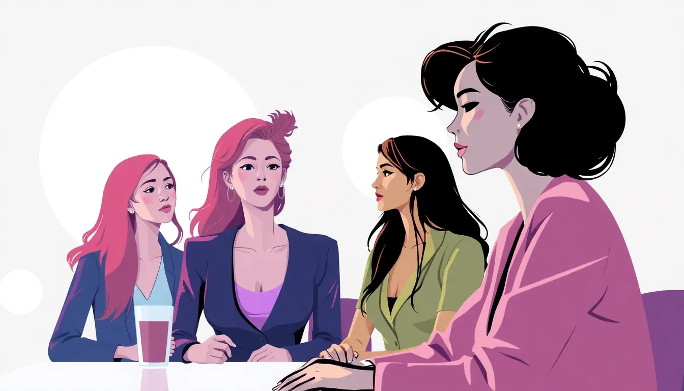 Reunión Mujeres – Ilustración Artística Profesional