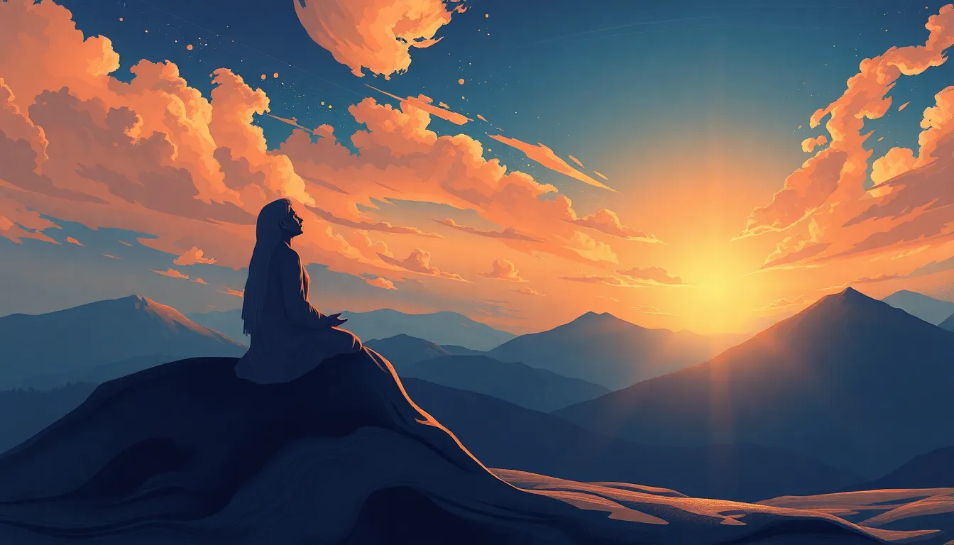 Meditación Cristiana – Ilustración Artística Profesional