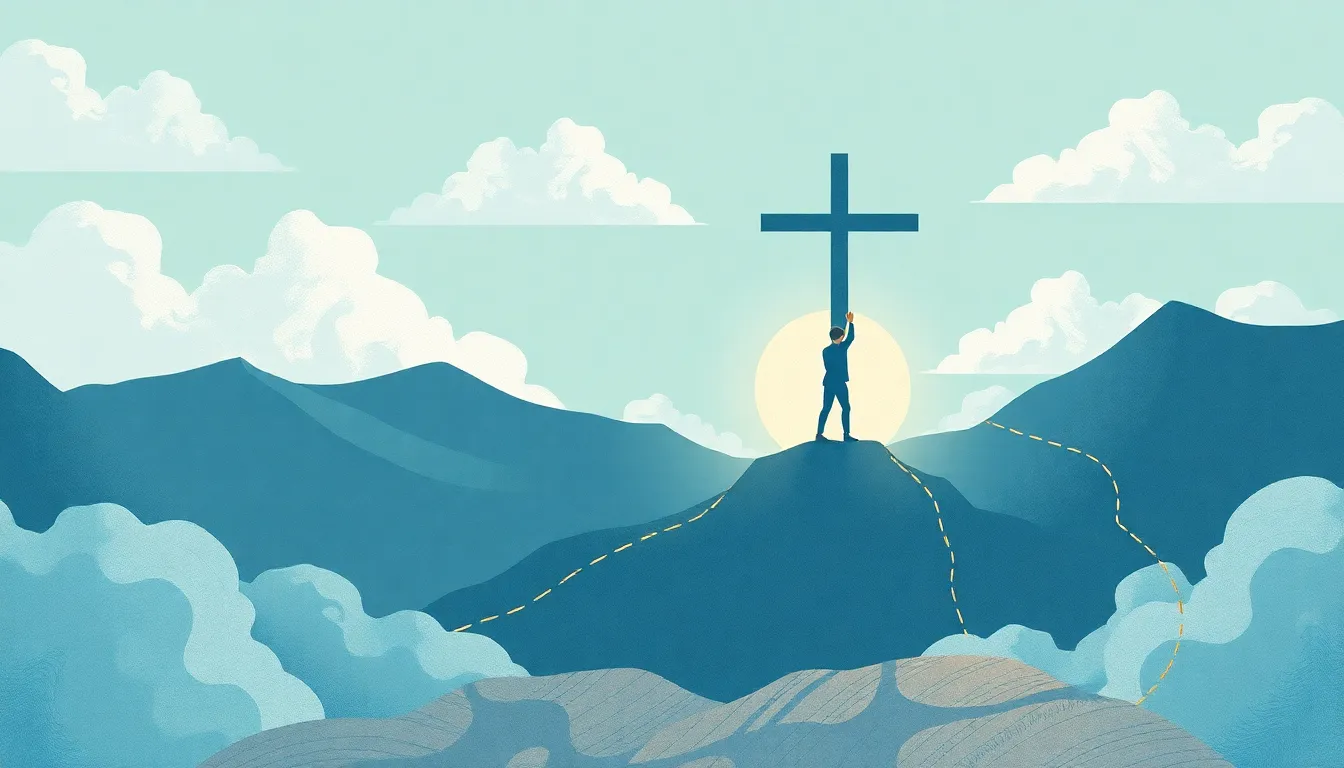 Negarse a Sí Mismo: Un Camino Espiritual Transformador Hacia la Plenitud en Cristo 1 Negarse a Sí Mismo – Ilustración de Transformación Espiritual