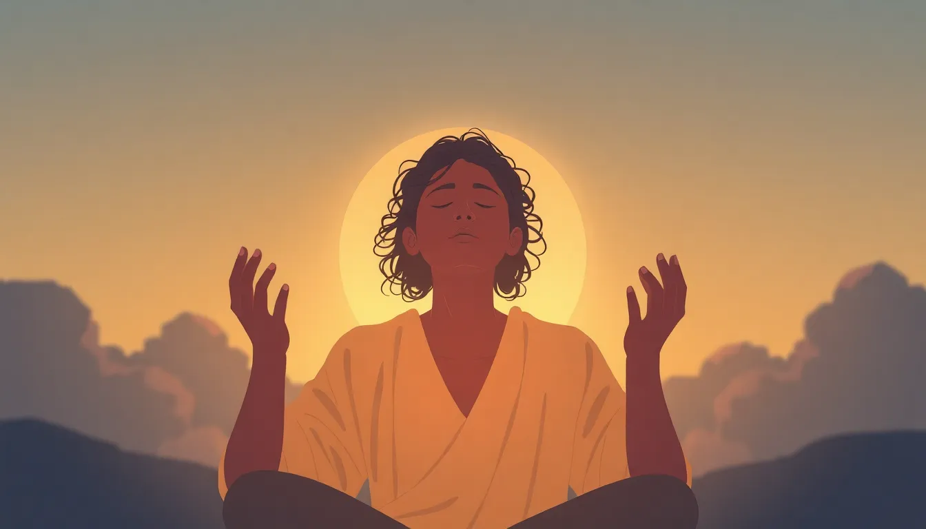 Silencio de Dios – Ilustración Artística Profesional de Reflexión y Oración